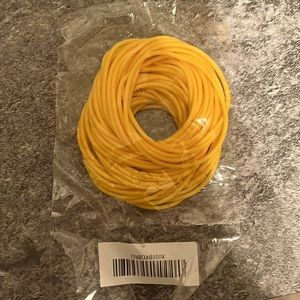 NWT YELLOW SILICONE WRIST BAND BRACELETS